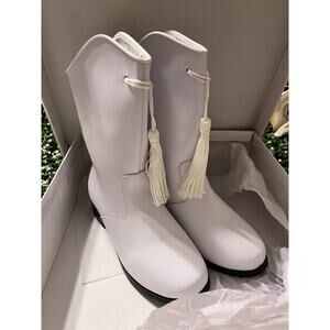 Gotham White Dance Majorette Parade Danz N Motion Pull On Boots Girls Size 5 NIB